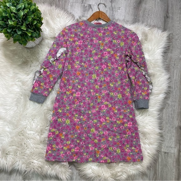 Kate Spade Women's Size Marker Floral Ruffle Sweatshirt Dress - Picture 8 of 8